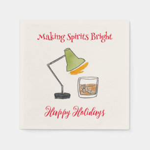 Christmas Cocktail Beverage Napkins