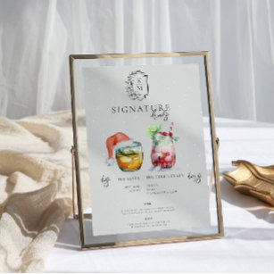 Christmas Cocktail   Bride & Groom Signature Drink Poster