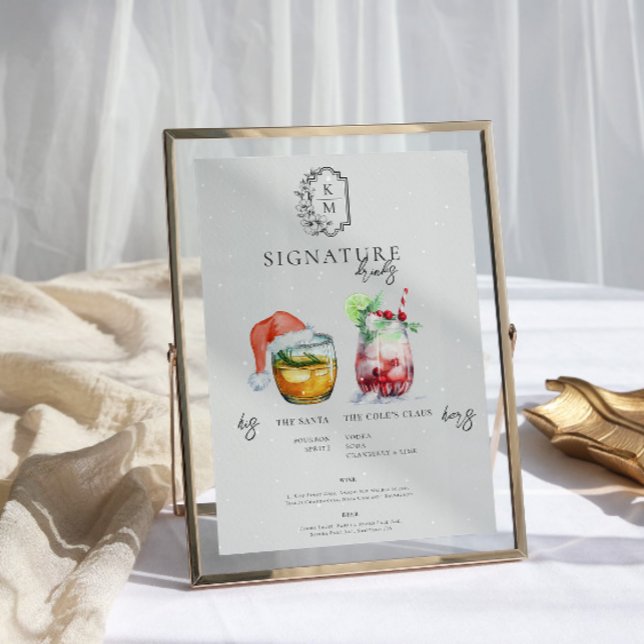 Christmas Cocktail | Bride & Groom Signature Drink Poster (Creator Uploaded)