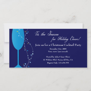 Christmas Cocktail Champagne Party Invitation