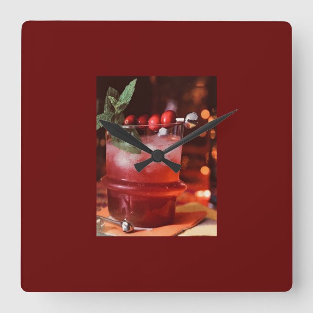 ***CHRISTMAS COCKTAIL*** CLOCK (Front)