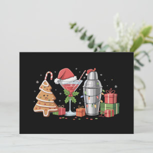 Christmas Cocktail Espresso Martini Drinking Party Holiday Card