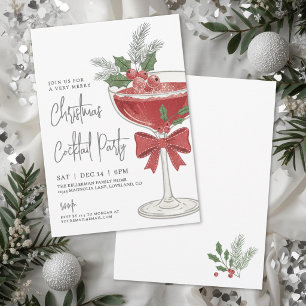 Christmas Cocktail Holiday Party Invitation