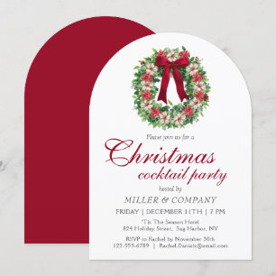 Christmas Cocktail Party Corporate Christmas Party Invitation