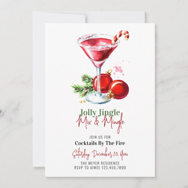 Christmas Cocktail Party Invitation (Front)