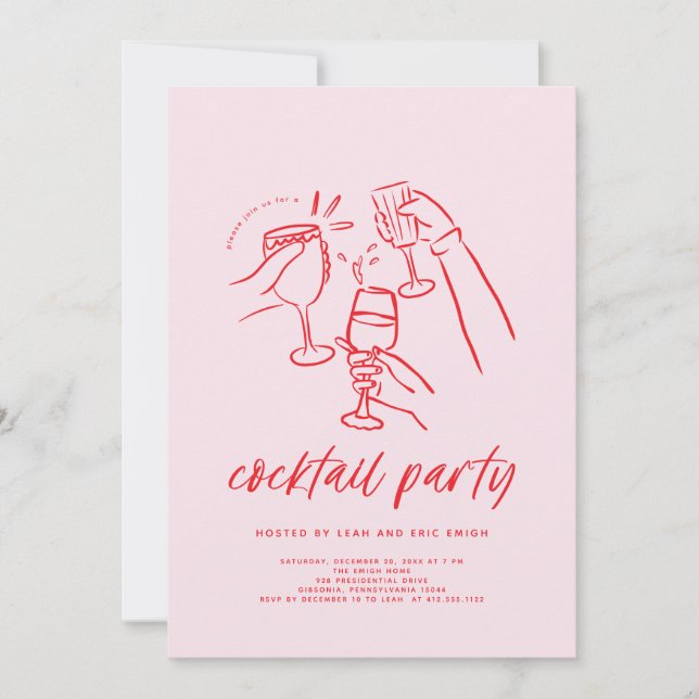 Christmas Cocktail Party Invitation (Front)