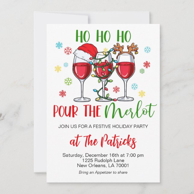 Christmas Cocktail Party Invitation (Front)