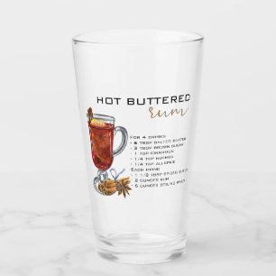 Christmas Cocktail Recipe Hot Buttered Rum Glass