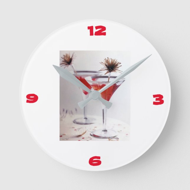 **CHRISTMAS COCKTAIL** ROUND CLOCK (Front)