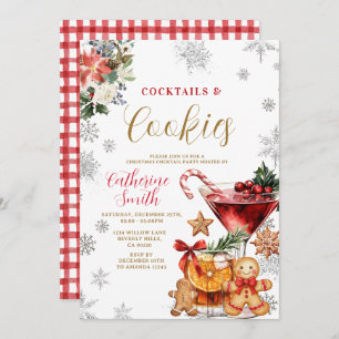 Christmas Cocktails and Cookies Party Invitation