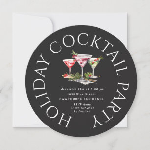 Christmas Cocktail's Elegant Party Invitation