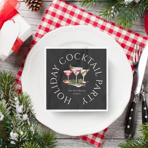 Christmas Cocktail's Elegant Party Napkin