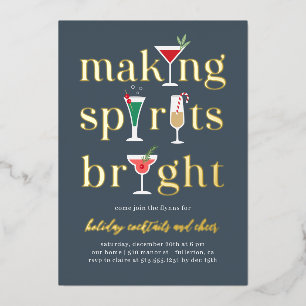 Christmas Cocktails Holiday Party Invitation