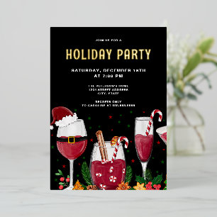 Christmas Cocktails Holiday Party Real Gold