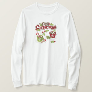 Christmas Cocoa & Candy Canes Long Sleeve T-Shirt
