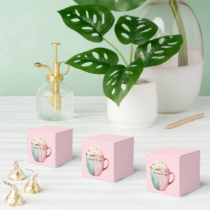 Christmas Cocoa Gold Blush Pink Mint Warm Wishes Favour Box