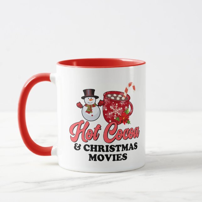 Christmas Cocoa Mug, Christmas Coffee mug  (Left)