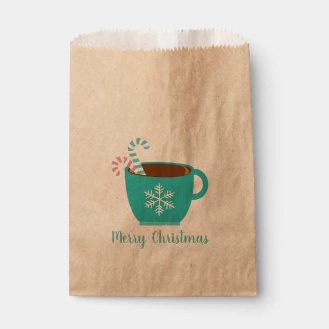 Christmas Cocoa Mug Customisable Favour Bags (Front)