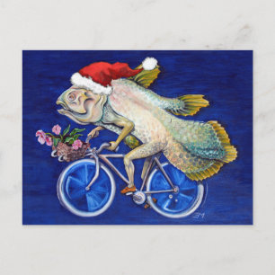 Christmas Coelacanth Holiday Postcard