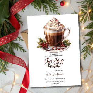 Christmas coffee brunch invitation