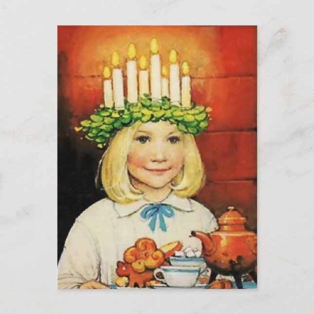 “Christmas Coffee” by Jenny Nystrom Postcard (Front)