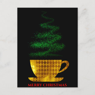Christmas Coffee Cup Holiday Postcard