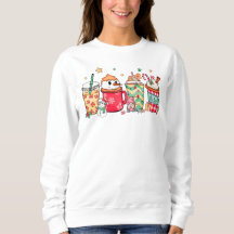 Christmas Coffee Drink Snowman Sweatshirt