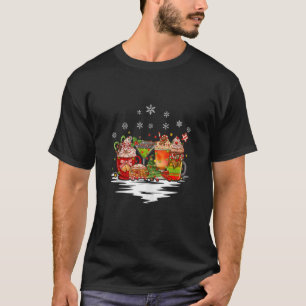 Christmas Coffee Iced Latte Caffeine Coffee Lover T-Shirt