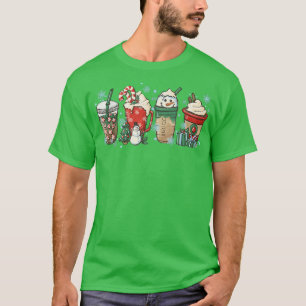 Christmas coffee iced latte snowmen sweets snow T-Shirt