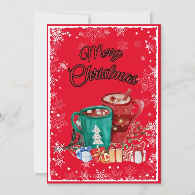 Christmas Coffee Lover Gift Invitation (Front)
