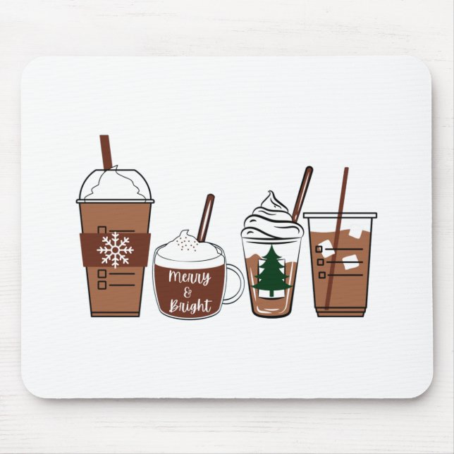 Christmas Coffee Mouse Mat (Front)
