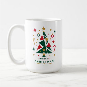 Christmas coffee mug with a geometric design