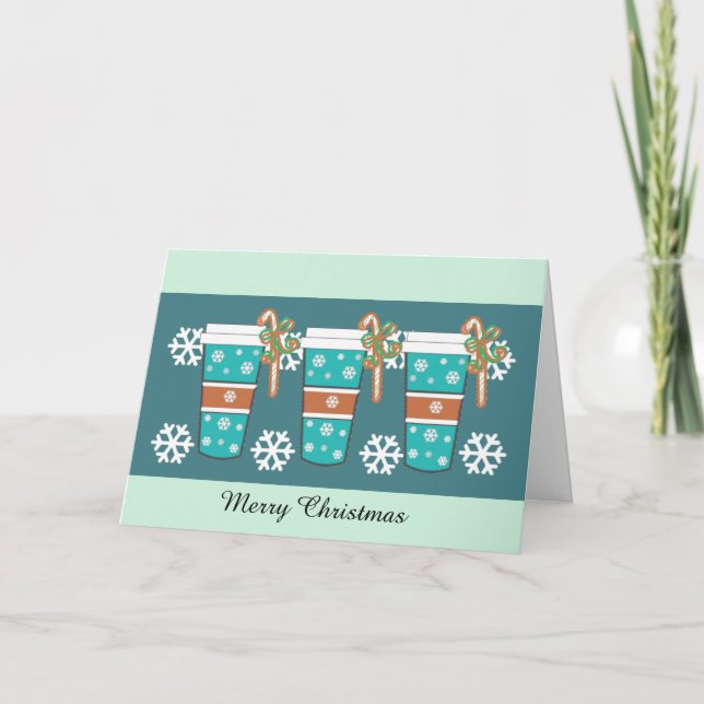 Christmas Coffee Theme Holiday Card (Front)