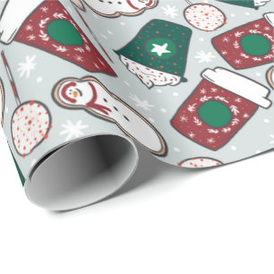Christmas Coffee Wrapping Paper