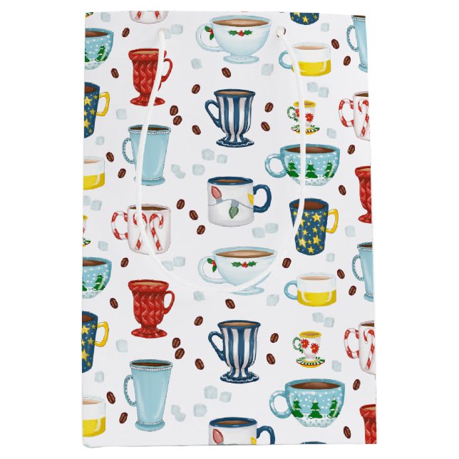 Christmas Coffees Cup of Cosy Medium Gift Bag (Front)