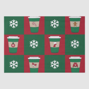 Christmas Coffees Snowflakes Holiday  Tissue Paper