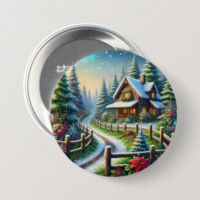 Christmas Collage 7.5 Cm Round Badge (Front & Back)