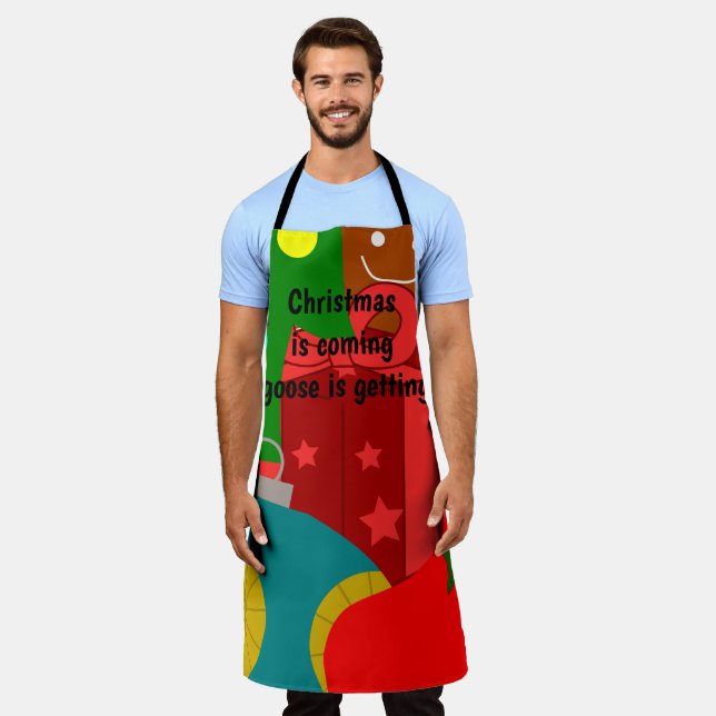 Christmas Collage  Apron (Worn)