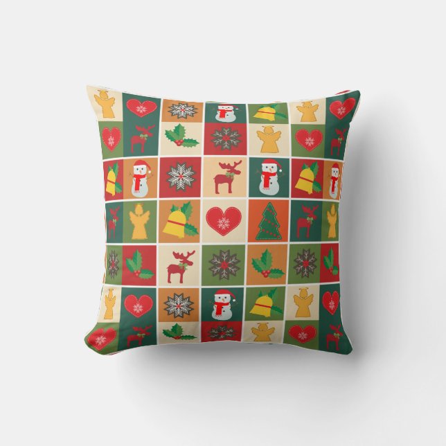 Christmas Collage Cushion (Front)