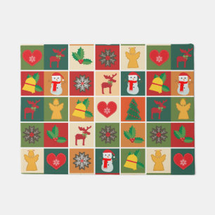 Christmas Collage Door Mat