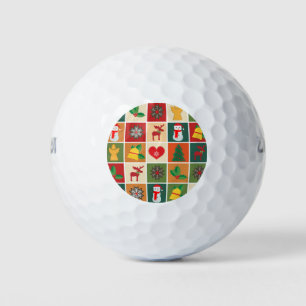 Christmas Collage Golf Balls