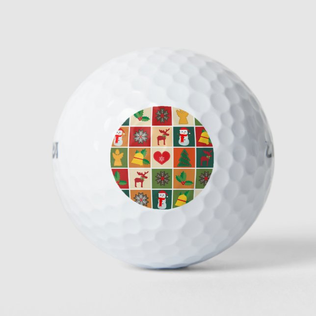 Christmas Collage Golf Balls (Front)