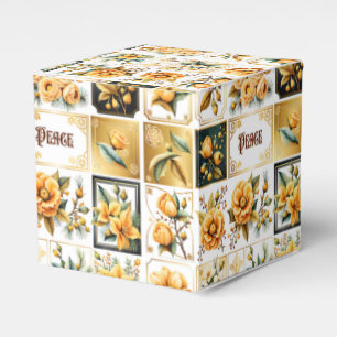 Christmas Collage in Gold Favour Box