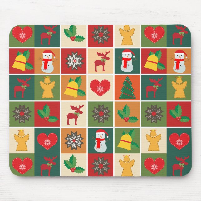 Christmas Collage Mouse Mat (Front)