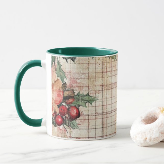 Christmas Collage Mug Junk Journal Var09 (With Donut)