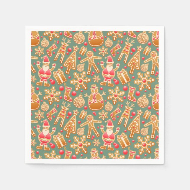 Christmas Collage Napkin (Front)