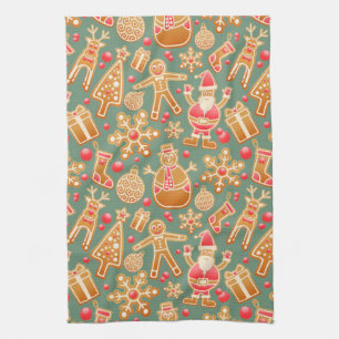 Christmas Collage Tea Towel