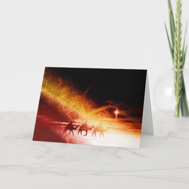 Christmas collage, warm colours holiday card (Front)