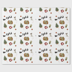 Christmas Collage Wrapping Paper