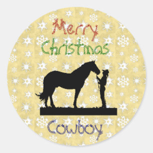 Christmas Collection Cowboy Horse Stickers